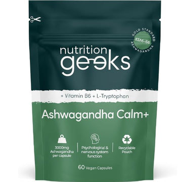 Ashwagandha KSM 66 Complex – 3000mg Enhanced with L-Tryptophan & Vitamin B6 (2 Month Supply) – Ashwagandha High Strength Capsules with 250mg Extract (Not Gummies or Powder) - Vegan, UK Made