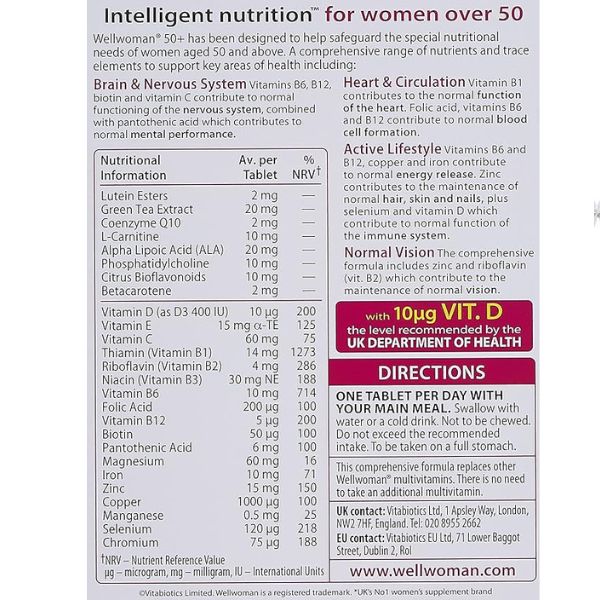 Wellwoman 50+, 30 Tablets, Pack of 1