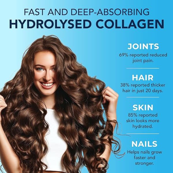 Reverse Life - High Strength Marine Collagen Liquid - Skin, Hair, Nails & Joints - 10,000mg Hydrolysed Peptide Food Supplement Drink - Hyaluronic Acid, Biotin, Vitamins C and D - Mixed Berry Flavour